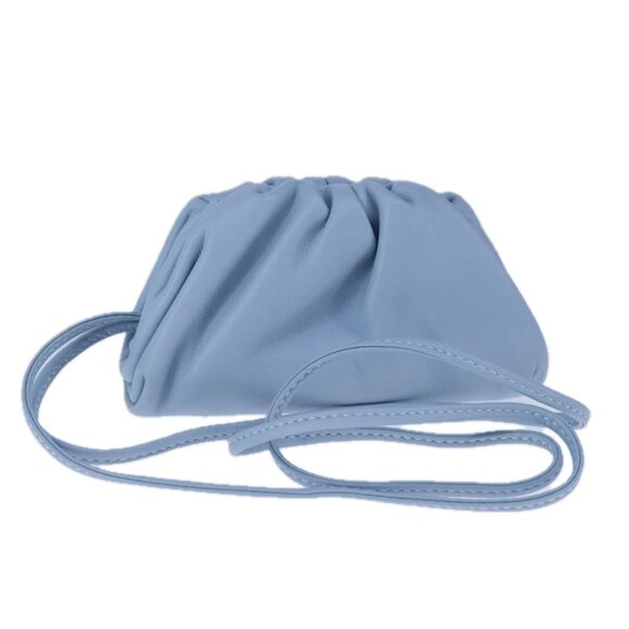 BOTTEGA VENETA The Pouch Leather Light Blue Auth 106740V - Picture 1 of 16